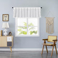 Sutuo Home Boho Sheer Curtain Valance Crochet Lace with Bohemian Hollow Knitted Handmade Tassels, Short Farmhouse Window Treatment for Kitchen Cafe, Rod Pocket, 1 Panel 59" W x 24" L, White-Ruum Studio Home