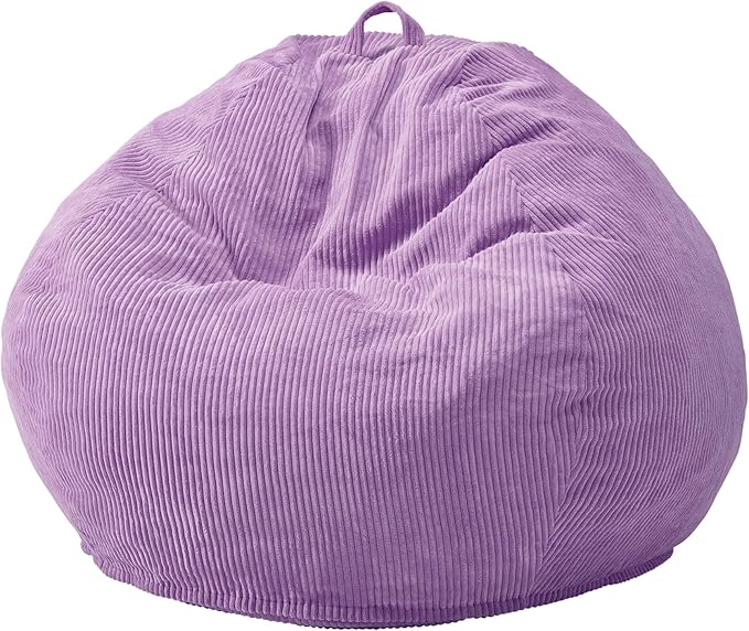 Hobestluk 2.5FT Bean Bag Chair Beanbags Small Bean Bag Chair with Filler Included Teardrop Bean Bag with Removable Cover for Bedroom Living Room (Small, Purple)-Ruum Studio Home