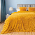 GONAAP Fuzzy Faux Fur Throw Blanket Queen Size Mustard Yellow Super Soft Cozy Plush Fuzzy Shaggy Blanket for Couch Sofa Bed (Mustard Yellow, Queen(90"x90"))-Ruum Studio Home