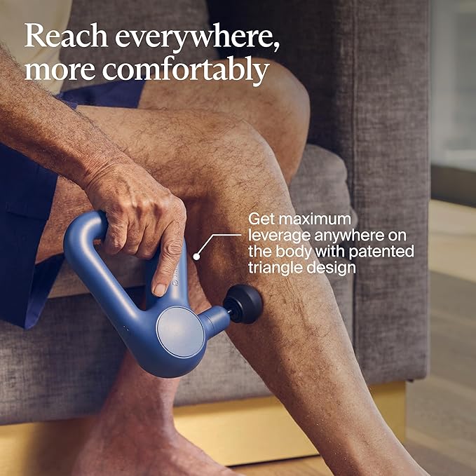 TheraGun Therabody Relief Handheld Percussion Massage Gun - Easy-to-Use, Comfortable & Light Personal Massager for Every Day Pain Relief Massage Therapy in Neck, Back, Leg, Shoulder and Body (Navy)-Ruum Studio Home
