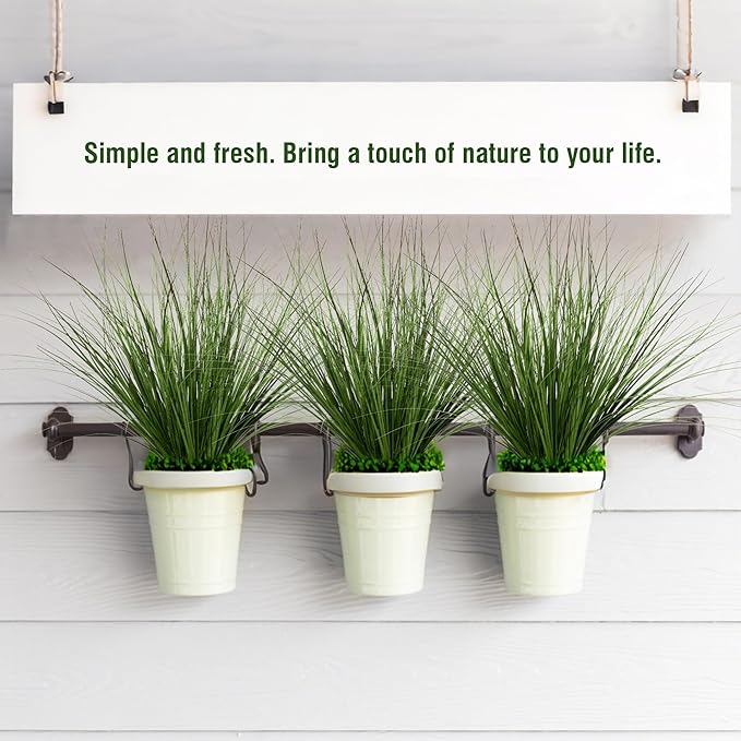 8PCS 17.3" Fake Plants Artificial Wheat Grass Greenery Plastic Plants Fake Grass Artificial Plants for Outdoor Decor Artificial Flower with Greenery Stems for Indoor Home Decoration-Ruum Studio Home