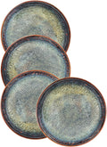 Ceramic Dinner Plates Dish Set,Set of 4,for Lunch snacks -Microwave Oven & Dishwasher Safe,Scratch Resistant,Dinnerware Kitchen Porcelain Serving Dishes 10 Inch Round-Ruum Studio Home