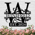 Custom Metal Signs | Last Name Sign | Split Letter Monogram Wall Decor | Custom Outdoor Signs | Personalized Wedding Gift | Housewarming Couples Gift | Outdoor Metal Sign | Metal Art-Ruum Studio Home