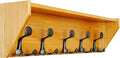 SKOLOO Wall Shelf with Hooks, 24-Inch Brown Coat Rack Wall Mount with Shelf Organizer - Lightweight & Sturdy, 5 Tri Hooks - Perfect for Entryway, Hallway, Living Room, Bedroom, Mudroom-Ruum Studio Home