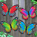 Oraytteo Metal Butterfly Wall Decor, 4pcs Butterflies Wall Art Hanging Sculptures for Outdoor Indoor Fence Patio Yard Tree Garden Home Decorations, Housewarming Gift for Mom Friends-Ruum Studio Home