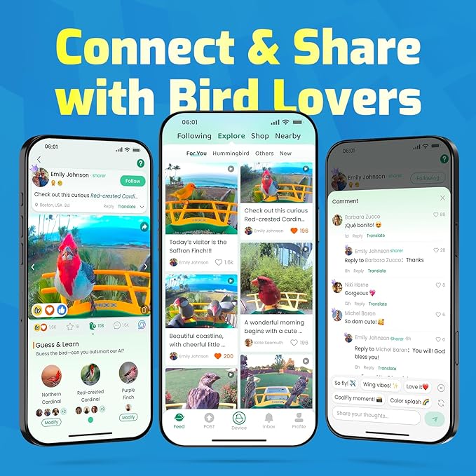 Smart Bird Feeder with Camera, Seamlessly Integrated Solar Panel Birdwatching Camera with SD Card, Lifetime Free AI Identify Bird Species&Auto Video Capture, House Warming Gifts with Greeting Card-Ruum Studio Home