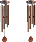 Large Aluminium Wind Chimes 37" Inches to Create a Zen Atmosphere Suitable for Outdoor, Garden, Patio Decoration Wind Chimes with Wind Catcher Suitable as A Gift for Unisex(2 Pack Coffe)-Ruum Studio Home