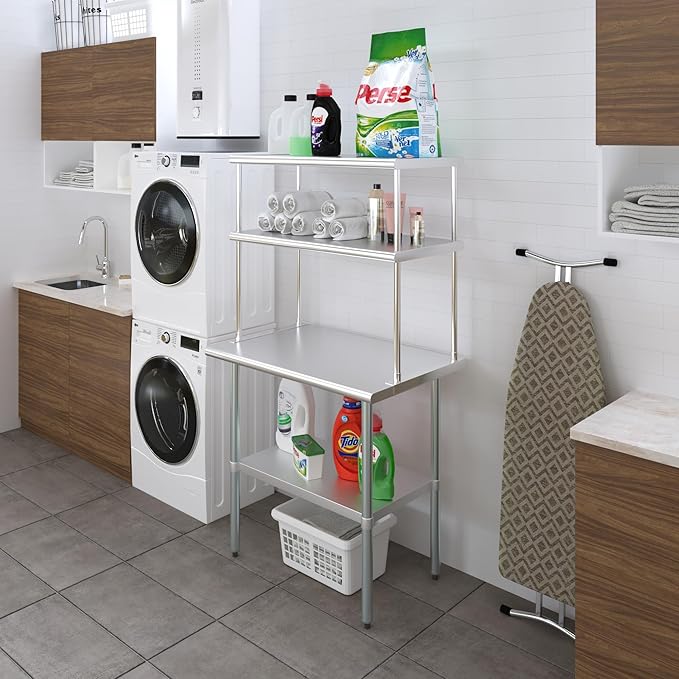 AmGood Double OverShelf Stainless Steel NSF - Many (36" Long x 18" Deep)-Ruum Studio Home