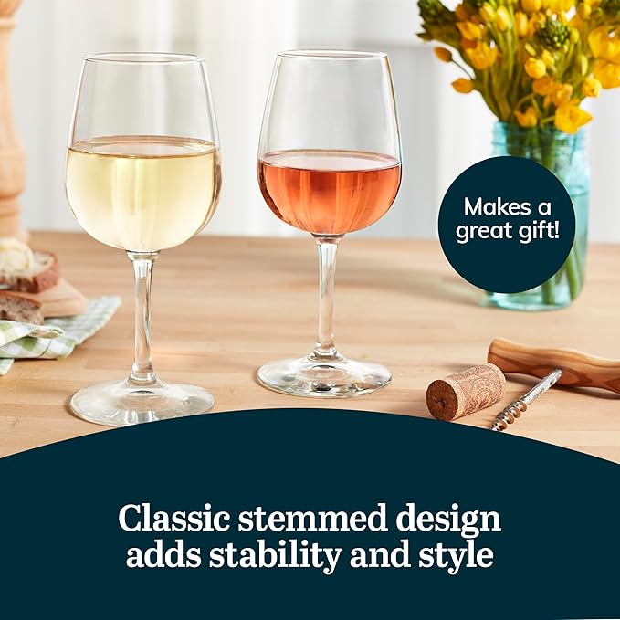 Libbey All-Purpose Wine Party Glasses, 12.75-ounce, Set of 12-Ruum Studio Home