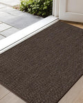 Color&Geometry Front Door Mat Indoor 21"x31", Rugs for Entryway Non Slip Washable Absorbent Low-Profile Inside, Entry Rug Door Mat Indoor Entrance, Brown (Fold)-Ruum Studio Home