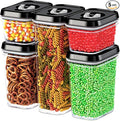 DWËLLZA KITCHEN Airtight Food Storage Containers with Lids - 5 Piece Set - Kitchen Accessories Food Containers - Pantry Organization and Storage - Clear Plastic BPA-Free - Keeps Food Fresh & Dry-Ruum Studio Home