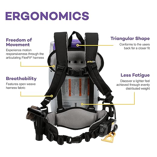 ProTeam Super Coach Pro 6 Backpack Vacuum Commercial with Telescoping Wand Tool Kit, 6 Quart, Corded, 107310-Ruum Studio Home