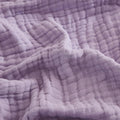 EMME Cotton Twin Blanket for Couch Soft Airy Muslin Bed Blankets Lightweight Breathable All Season Gauze, Lavender 60"x80"-Ruum Studio Home