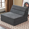 jela Foldable Sofa Bed Large Soft Foam Convertible Sleeper Chair Luxury Miss Fabric Fold Out Chair Bed Floor Couch with Back Support Floor Sofa for Living Room Bedroom (83"x33",Dark Gray)-Ruum Studio Home