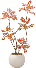 Artificial Mahonia Fortunei Tree 5FT,Tall Fake Plant Artificial Sumac Tree, Faux Plants Indoor Fake Plants Decor with Pots for Home Office Bathroom Bedroom Living Room Decorations Housewarming-Ruum Studio Home