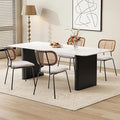 Rattan Dining Chairs Set of 4, Mid Century Modern Dining Chairs with Cane Back for Kitchen Dining Room, 19 Inch Fabric Beige-Ruum Studio Home