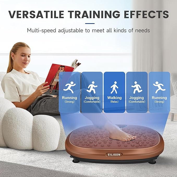 EILISON FitMax 3D XL Vibration Plate Exercise Machine - Whole Body Workout Vibration Platform w/Loop Bands - Lymphatic Drainage Machine for Weight Loss, Shaping, Wellness, Recovery-Ruum Studio Home