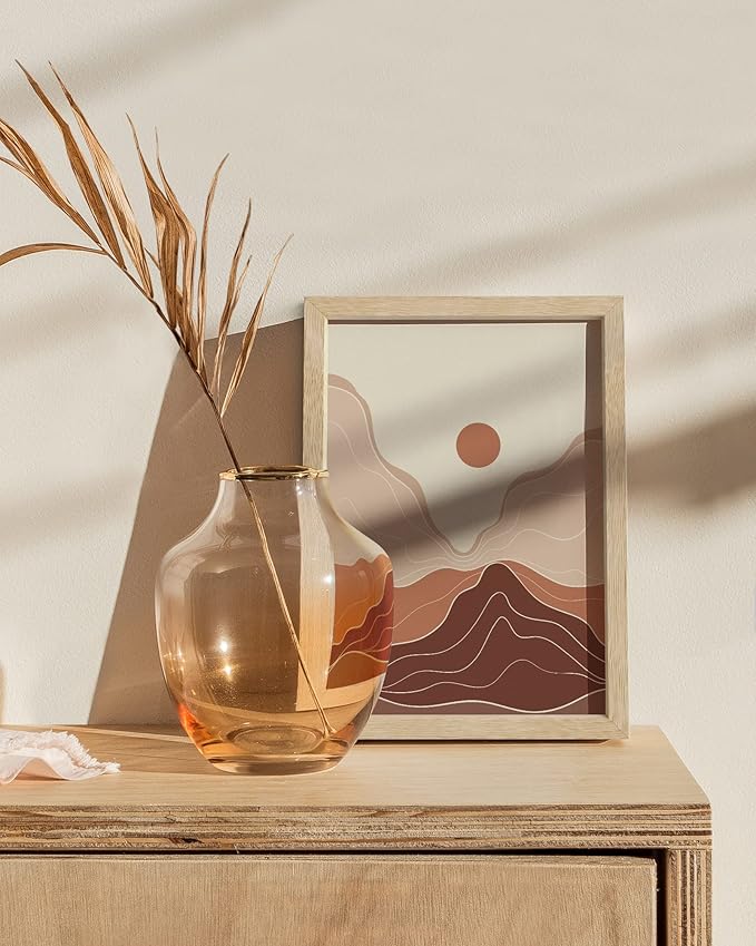 HAUS AND HUES Wood Picture Frame, 5x7 inches, Beige (Natural Oak, Poster Type, Set of 1)-Ruum Studio Home