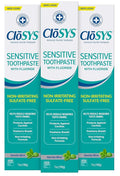 CloSYS Fluoride Toothpaste, 7 Ounce (Pack of 3), Gentle Mint, Whitening, Enamel Protection, Sulfate Free-Ruum Studio Home