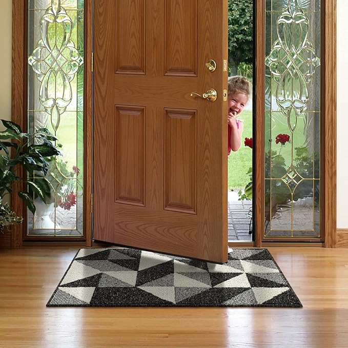 hicorfe Indoor Doormat,24"x35" Front Back Door Mat Rubber Backing Non Slip Door Mats,Low-Profile Absorbent Resist Dirt Entryway Doormat Inside Floor Mats for Entrance-Ruum Studio Home