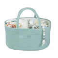 Large Baby Diaper Caddy Organizer for Girl Boy Rope Nursery Storage Bin Basket Portable Holder Tote Bag for Changing Table Car Travel Baby Shower Gifts Newborn Essentials Registry Must Have Green-Ruum Studio Home