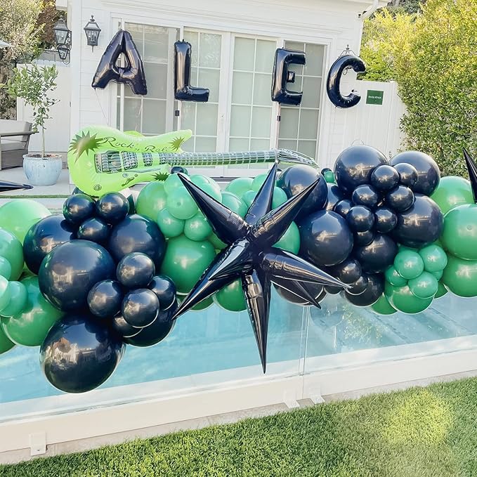 130pcs Dark Green Balloons Different Sizes 18" 12" 10" 5" Hunter Green Balloons for Birthday Dinosaur Baby Shower St. Patrick's Day Summer Jungle Forest Safari Party Decorations-Ruum Studio Home