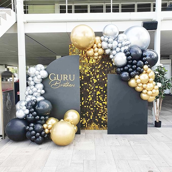 130pcs Metallic Silver Balloons Different Sizes 18" 12" 10" 5" Chrome Silver Balloon Garland Arch Kit for Graduation Birthday Baby Shower Wedding Anniversary New Year Party Decorations-Ruum Studio Home