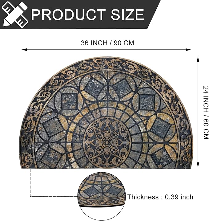 CHICHIC Entrance Door Mat Large 24 x 36 Inch Entry Way Doormat Front Door Rugs Outdoors Heavy Duty Welcome Mat Non Slip Rubber Back Low Profile for Garage, Patio, High Traffic Area, Grey-Ruum Studio Home