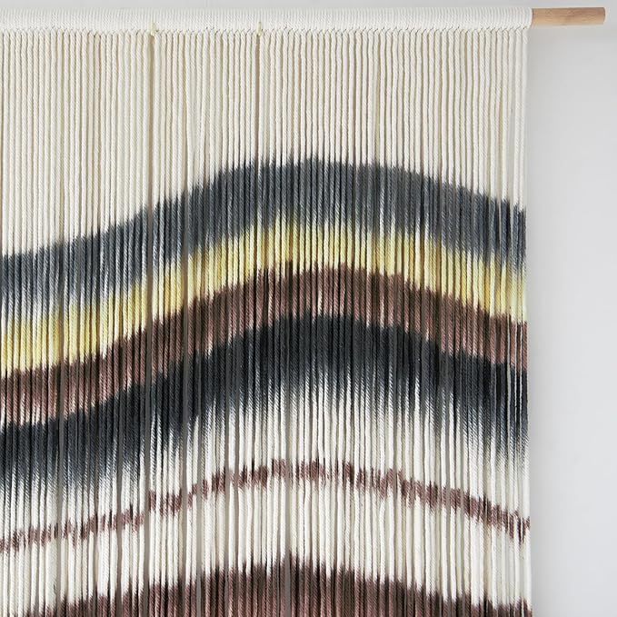 Macrame Wall Hanging Boho Chic Wall Art Macrame Wall Decor Fiber Yarn Tapestry Dip-Dye Living Room Home Bedroom Wall Decor 57" Wx 35" L-Ruum Studio Home