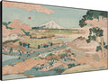 SIGNWIN 46"x72" Extra Large Framed Wall Art Japanese Ukiyo-e Landscape, Timeless Mt. Fuji Scene for Zen-Inspired or Asian-Style Interiors for Home Living Room Bedroom Decor (Frame Assembly Required)-Ruum Studio Home