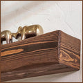 Handmade Fireplace Mantel Shelf, Extra Wide Rustic Wood Mantles for Over Fireplace, Wall Mounted Floating Mantel Shelves for Living Room Decor (Light Walnut, 60 inches)-Ruum Studio Home
