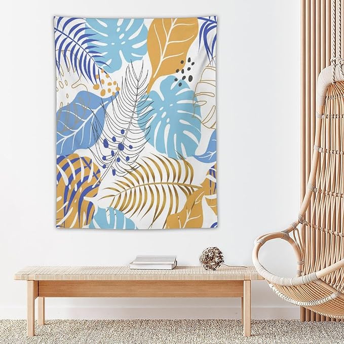 ICMOLYYENLO Tropical Palm Leaves Wall Tapestry, Wall Art for Room Decoration Beautiful Wall Hanging for Bedroom Living Room Dormitory Apartment 50x60 Inch-Ruum Studio Home