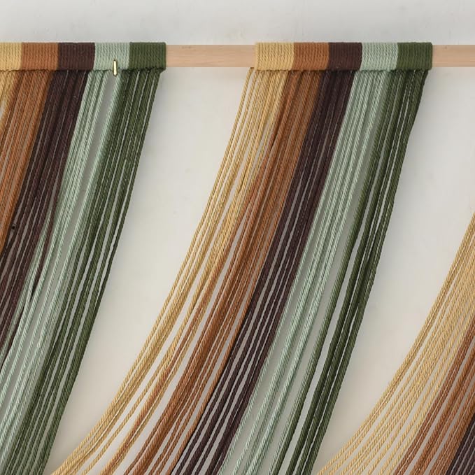 Flber Macrame Wall Hanging Boho Wall Decor Yarn Wall Art Tapestry Bedroom Living Room Nursery Apartment Home Decor 57" W x 31" L-Ruum Studio Home