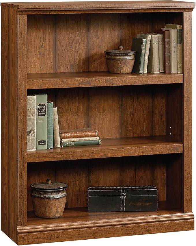 Sauder Miscellaneous Storage 3-Shelf Bookcase/ Book shelf, Washington Cherry finish-Ruum Studio Home