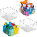 ClearSpace Clear Plastic Storage Bins – XL 4 Pack Perfect for Kitchen,Fridge, Pantry Organization, Cabinet Organizers-Ruum Studio Home