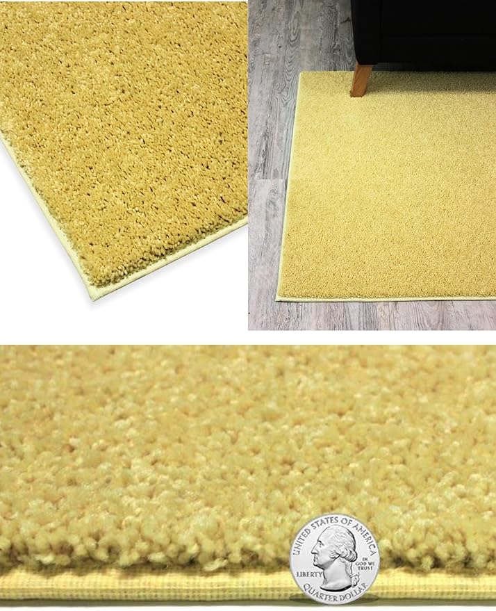 KOECKRITZ Soft and Colorful Kids Classroom Area Rugs (Passes Flammability Pill Test) Many Sizes and Bright Colors to Select from (3' x 12', Lemon)-Ruum Studio Home