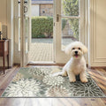 Area Rug 2x3 Brown White Washable Entry Small Rug Multicolored Tropical Botanical Modern Floral Indoor Kitchen Door Mat Entrance Carpet Non Slip for Bedroom Living Room, Porch-Ruum Studio Home