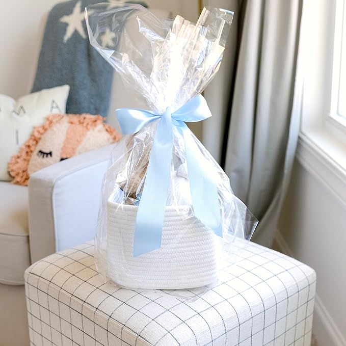 NaturalCozy Storage Cubes 9”x9”x7”Cotton Rope Woven Baskets for Organizing 3-Pack | 9 Inch Cube Storage Bin | Small Basket for Shelf Nursery, Pantry, Decorative Plant, Bathroom Closet, Toy Gift-Ruum Studio Home