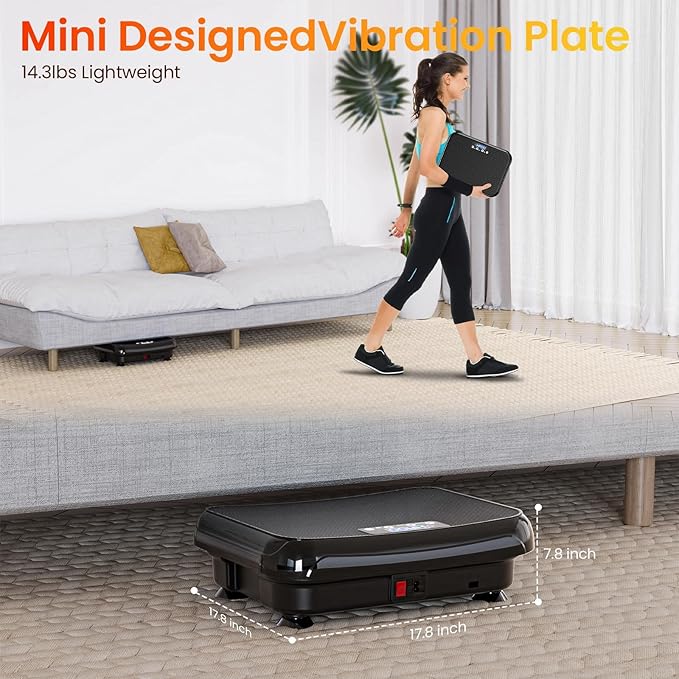Vibration Plate Exercise Machine: TISSCARE Vibrating Plates for Lymphatic Drainage and Weight Loss, 300Lbs Capacity Full Body Power Shake Workout Platform for Home Cardio Fitness-Ruum Studio Home