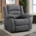 EBELLO Classic Power Recliner Chair, Oversized Electric Reclining Chair with Overstuffed Cushion and Back, Soft Fabric Adults Single Recliner Sofa for Living Room, Grey-Ruum Studio Home