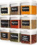 Shazo 9 PC Airtight Food Storage Containers - BPA Free Clear Plastic Snack & Spice Containers with Easy Lock Lids - Kitchen and Pantry Organization for Herbs, Coffee, Tea - 0.5L / 2.1 Cups-Ruum Studio Home