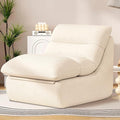 Misolant Bean Bag Chairs，Big Corduroy Fabric Sofa Bean Bag Chair for Adults and Teens with High-Resilience Sponge, Non-Slip Base Floor Lounge Sofa for Home, Living Room, Bedroom, Gaming Beige White-Ruum Studio Home