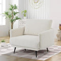 Oversized Accent Chair for Living Room Chairs Reading Arm Chair Comfy Modern Single Sofa Side Chairs with Metal Legs & Soft Cushion for Bedroom, Balcony,Waiting Room (Chenille, Oatmeal)-Ruum Studio Home
