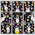 DC-BEAUTIFUL 184 PCS Easter Window Clings, 9 Sheets Double Sided Bunny Egg Easter Decoration Window Stickers, Reusable Static Holiday Window Decals for Home Office School Shop Spring Party Decors-Ruum Studio Home