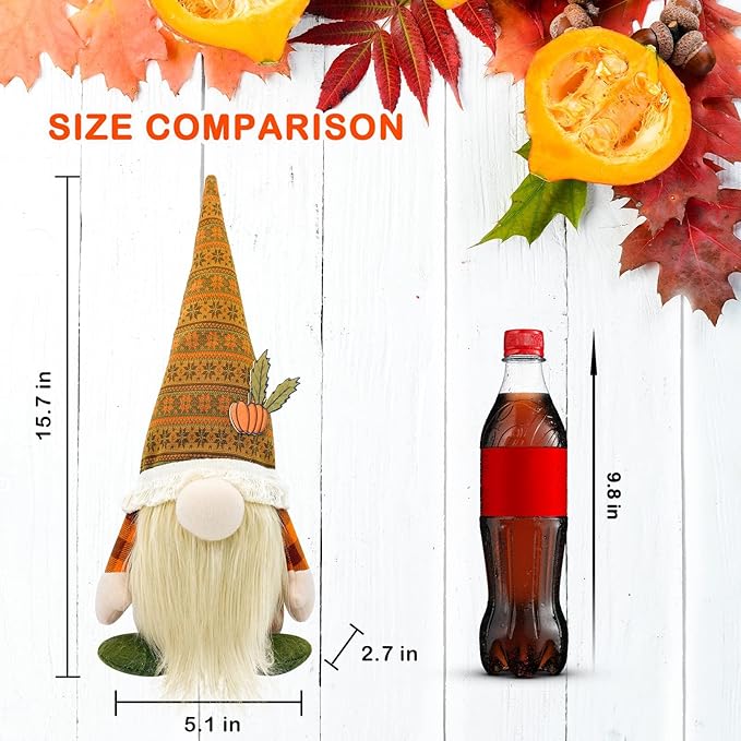 Lovinland Fall Decor - Fall Decorations for Home - Cute Thanksgving Gnomes Plush Doll for Office, Indoor, Room, Mantel, Shelf, Tiered Tray, Porch, Desk, Harvest Table Centerpieces - Autumn Gifts-Ruum Studio Home