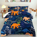 Blue Dinosaur Comforter Set Queen Boys,Cute Dinosaur Bedding Set Queen for Kids,Kawaii Dragon Comforter Blue Bedroom Decor,Cute Animal Bedding Kawaii Animal Quilt Boys-Ruum Studio Home