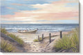 cozy country Ocean Wall Art 45"x30" - Coastal Pictures Beach Canvas Decor - Seashore Artwork Seascape Hand Painting for Living Room, Bedroom, Sea House-Ruum Studio Home
