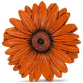 NAT & Jules Gerbera Daisy Flower Shaped Dimensional Indoor Outdoor 12 inch Cast Resin Decorative Garden Stepping Stone, Patio, Walkway Sculpture Yard Art, Orange-Ruum Studio Home