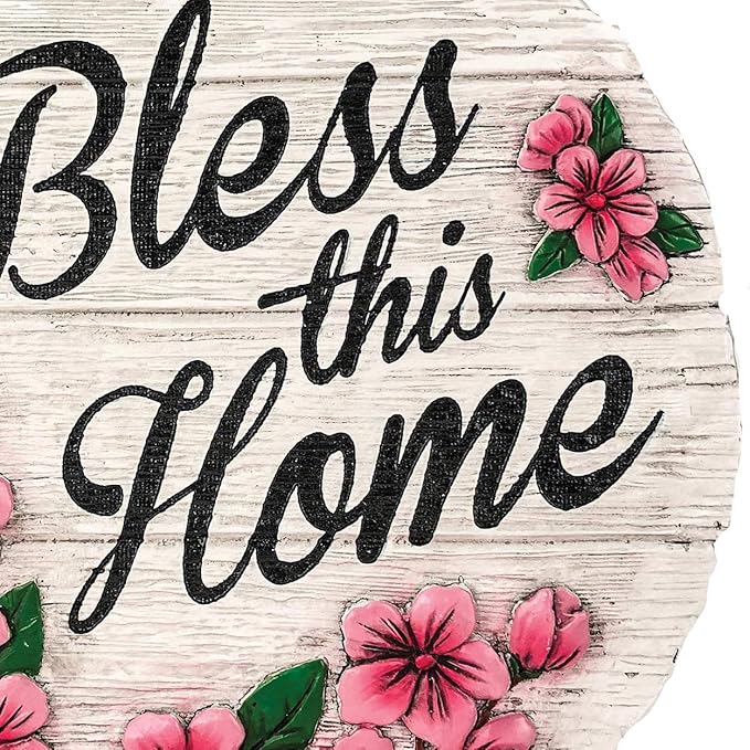 Spoontiques - Garden Décor - Bless This Home Stepping Stone - Decorative Stone for Garden-Ruum Studio Home