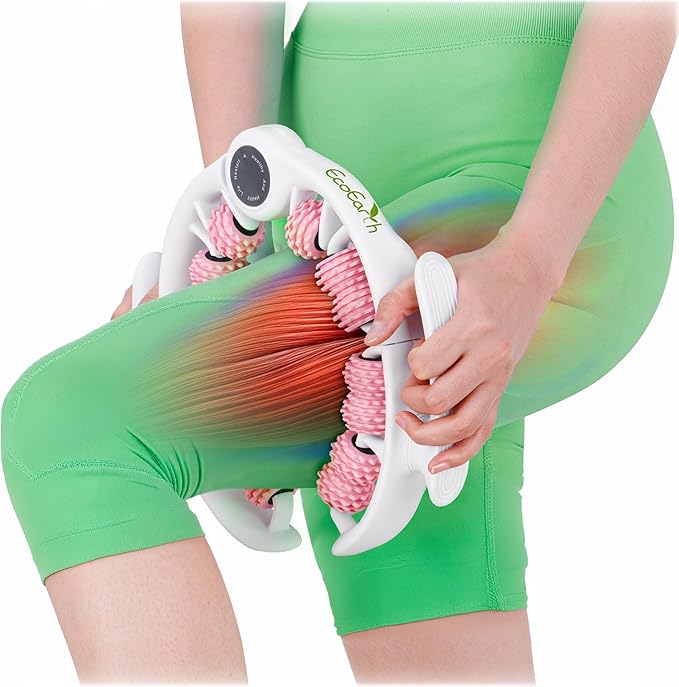 EcoEarth Cellulite Massage Roller - Handheld Fascia Massager with Detachable Handles - Anti Cellulite Tool for Legs, Thighs, Buttocks & Belly - Deep Tissue Muscle Roller for Lymphatic Drainage-Ruum Studio Home